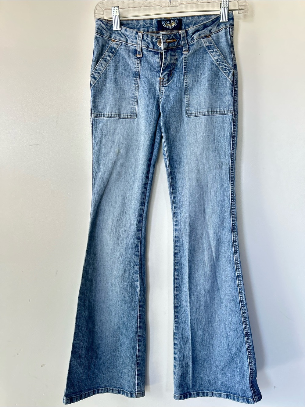 Angels Jeans low rise flares light wash denim